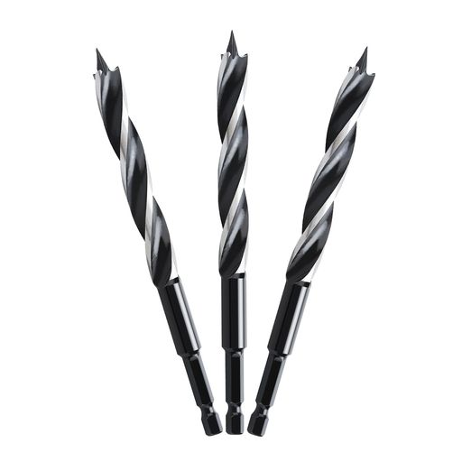 乐天商城 - 木工用ドリルビット六角軸F型(ビット径6mm-32mm)ショート電動工具全長230-600mm木工用穴あけドリルオーガードリルビット(8x155mm*3)