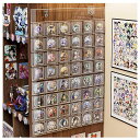 缶バッジ収納48個ポケットウォールポケット75mm/65mm/58mm/50mm/44mmバッジに適合48枚収納可能透明窓大容量ドア掛け収納式ポケット壁掛け収納...