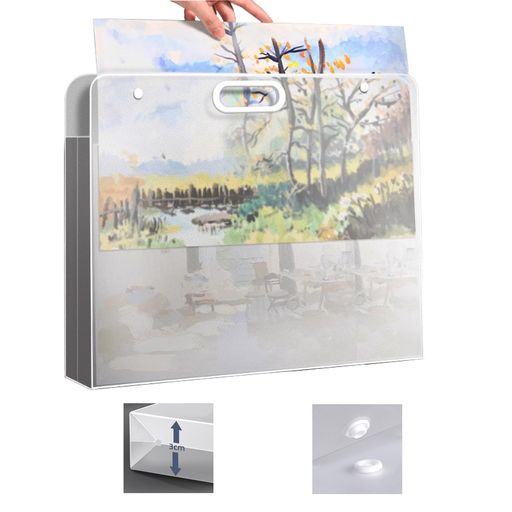 アートポートフォリオA3ドキュメントファイル図面ケースアートストレージケースフォルダー防水性ハンド..