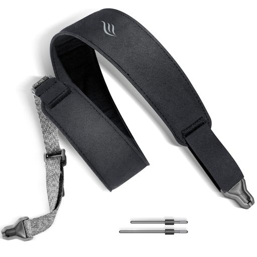 [enya]ギターストラップ磁気ストラップロック付きギター、ベース、ウクレレ用ブラックPUレザー素材クイックリリース片手で長さを調節(MS1/BK)