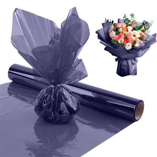 セロファンカラーセロハンセロファンラップロール30m大容量幅40cm結婚式ギフト生日花包装用紙小学生手作り(ブラック)