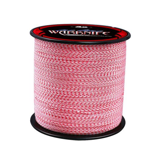 WarknifePEライン4編釣り糸1000m超強力高感度耐磨耗低伸度釣りライン釣糸レッド&ホワイト