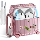 CAGOSforAirPods4ケース2024エアポッツ第4世代専用カバーエアーポッズ4ケース磁気ロック付き分離式TPU+PC素材えあぽっつ4保護カバーキャリーデザイン分離式おしゃれカラビナ付きLEDライトが可…