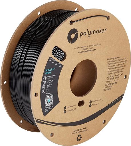 ポリメーカー(POLYMAKER)3Dプリンタ―用フィラメント POLYLITE PETG 1.75MM径 1KG巻 ブラック