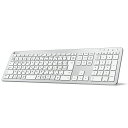 ICLEVERBLUETOOTHワイヤレスキーボード日本語配列フルサイズマルチペアリングTYPE-C充電式122H長時間稼働パンタグラフ式テンキー付きOS自動識別日本語説明書付きWINDOWS/IOS/MAC/ANDROID(2)