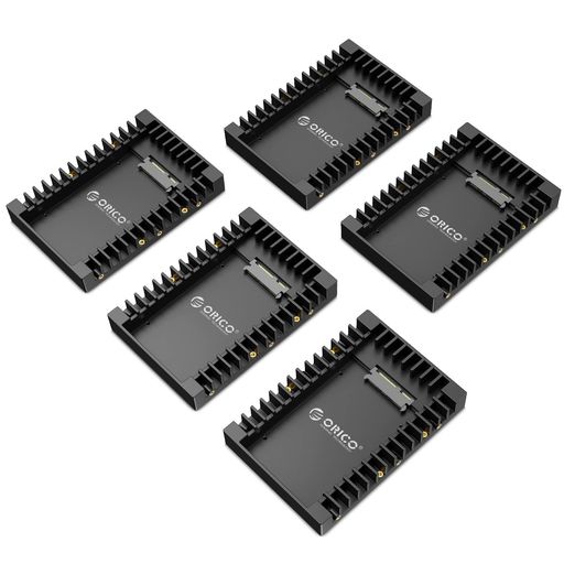 ORICO2.5右向き矢印3.5変換2.5インチHDD/SSD変換マウンタSATAインターフェース内蔵HDDケース3.5インチ変換ブラケットネジ付きブラック1125SS-5PCS(2.0)