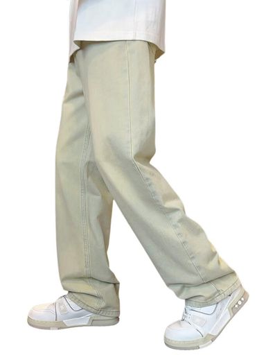 [YAYOKYA]ジーンズメンズワイドデニムパンツウエストゴム大きいサイズズボンゆったりルーズサルエルパ..