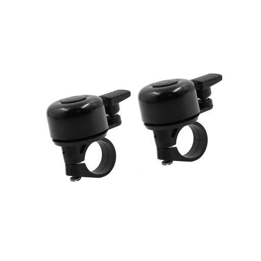 BULLSPANNリングベルアラームサウンドホーン自転車用22mmハンドルバー直径ユニバーサルアルミ合金2個入りブラック(4)