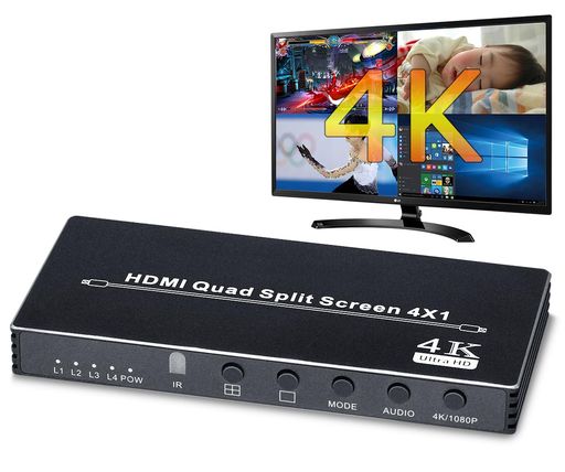 ELEVIEW HDMI ʬش ޥӥ塼 4K@30HZб 41 4ʬɽ(PBP) HDMIå㡼 ...