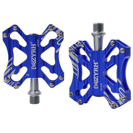 【ThinkTop】3つのベアリング自転車ペダル車軸9/16”超軽量アルミ合金潤滑油高強度ロードバイクMTBマウンテンバイクブルー(青)