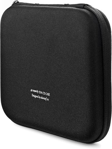 28枚収納DVD/CD対応ブルーレイディスクセミハードケースポータブルウォレット(28枚収納ブラック)...