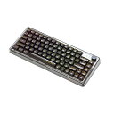 MAMBASNAKE K75メカニカルキーボードガラス軸ホットスワップメBLUETOOTH /2.4G/USB-C接続3モード GSKET構造スペースバー バックライト付き 防塵性 キーキャップ 透明チェリーRGB MX全キーコンフリクトフリー(2)