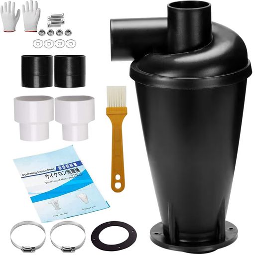 サイクロン集塵機自作用50mm口径集じん機集塵機アクセサリーターボチャージャー付きDIYツールフランジ..