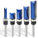 Shineyooトリマービットルータービット轴径6mm5本入りベアリング付きストレートビットほぞカッター溝ほり溝切り電動トリマー木工用