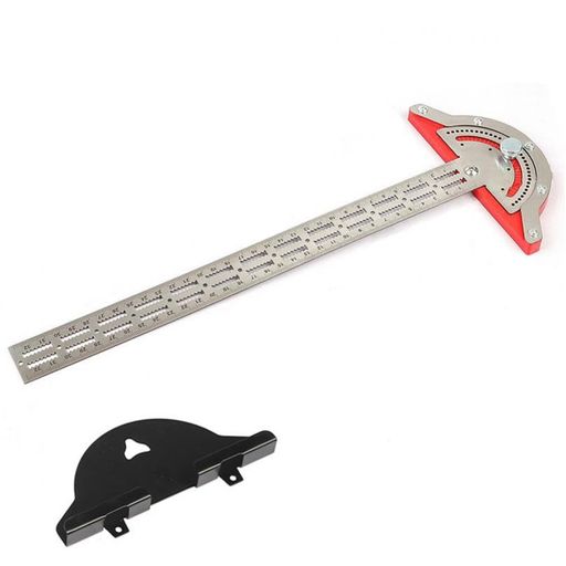 Smgda32cm分度器角度定規0-70°調節可能ステンレス製多機能木工ツール高精度T型定規大工用(32cm)