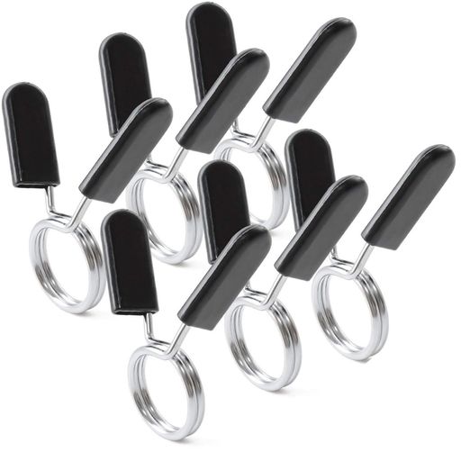 ダンベルクリップ(スプリングカラーダンベルプレート止め)バーベルシャフトWシャフト(EZバー)バーベルプレート止め6個セット【径28mmクリップ式】