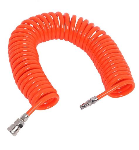 Ligefoyエアーホースエアーツールバネ式9Mスパイラルエアーホース内径6.5mmX外径10mm空気圧ツールコンプレッサーホースパイプライン機..