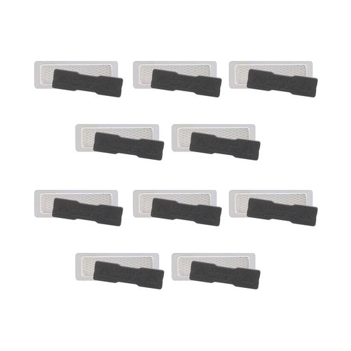 Magnets - [大王製作所]マグネットバッジ角型10個入強力磁石両面テープ付き超強力ネオジム磁石スチール板セットマグネットバッジ樹脂カバー45mmx13mm