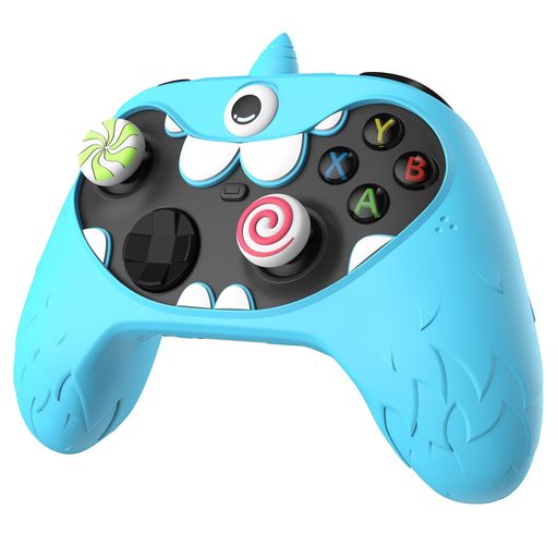 PlayVital Xbox Series X/S コントローラー対応用モノアイモンスター可愛いシリコンカバー、Xbox Coreコントローラー対応用グリップカバー、滑り止め、全面保護、ジョイスティックキャップやス…