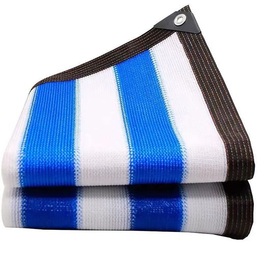 晨陽小店遮光ネット4M*6M日除けシェード屋外農業園芸用ブルーホワイトシェード高密度ポリエチレン紫外線から守るベランダ窓カーポートルーフヤードパーティーなどに最適サイズには1M2M…