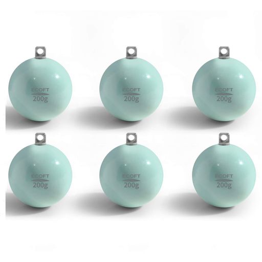 ECOFT無鉛オモリ20g~200g球体ボール型丸玉釣りおもりコーティングされた釣りオモリシンカー深くまでに..