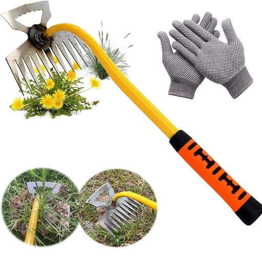 Doubleggs雑草ブラシ草取り道具ハンドヘルドタイプ草取り雑草スナッチャー雑草抜きツール手動で効率的..