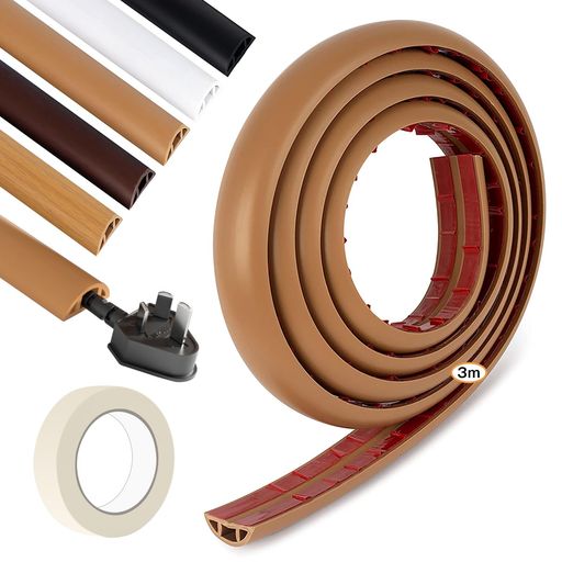 Rabieruフロアコードカバーケーブルカバー床用配線隠しコード隠し配線カバーコードカバーコードプロテ..