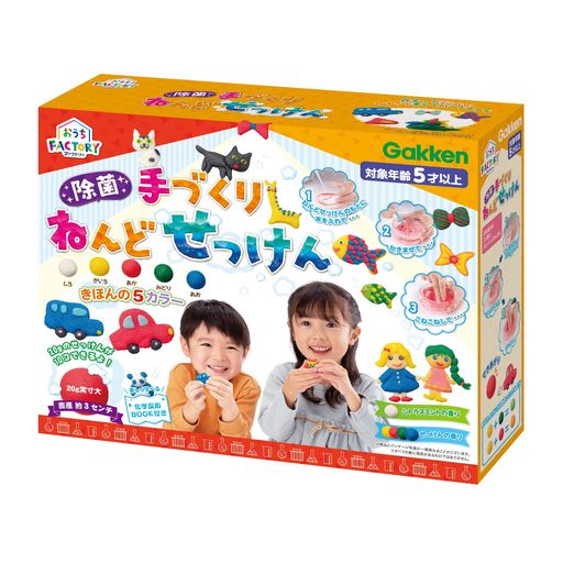 学研おうちFACTORY手づくり除菌ねんどせっけんきほんの5カラー(対象年齢:5歳以上)83528