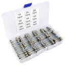 KILIGEN126個6*30MMガラス管ヒューズ1A/3A/5A/10A/15A/25Aのヒューズを各15個2A/6A/20Aのヒューズを各12個
