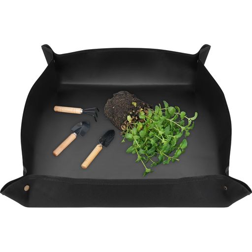 XiaZ園芸シート極厚植え替えシート75*75cm移植パッド土漏れ防止ガーデニングトレーシート折り畳みできサニーシートプランティングシート園芸用品ガーデニング用防水汚れ防止ブラック