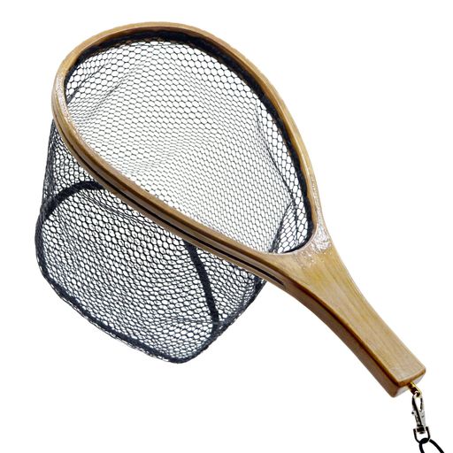 CHEUNGWINランディングネット渓流ラバーネットタモ網軽量木製フライフィッシングカヤックタモ渓流釣り..