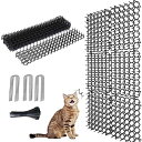 solaay猫よけマット12枚入り13x49cm猫よけ固定用ペグ付きねこよけ結束バンド付き猫よけシート猫よけ対策猫よけマット鳥よけ鳩避け猫よけシート畑庭プランターとげとげシート鳩よけグッズ…