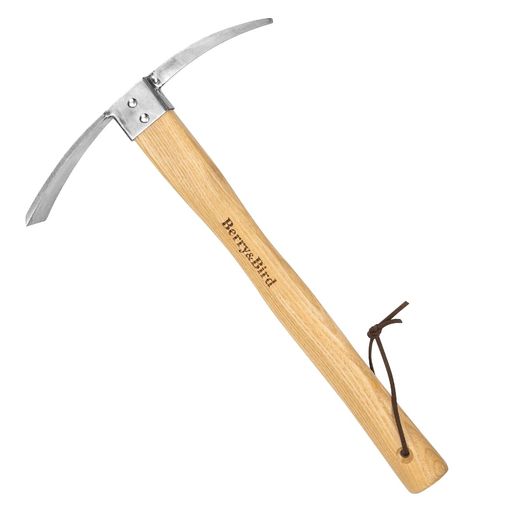 Berry&Bird37.8cm/14.9in園芸用くわ鍬、ステンレス鋼ホー、人間工学に基づいた木製ハンドル、収納に便..