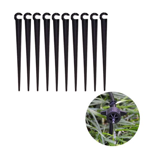 点滴灌漑サポート30個入り4/7mmチューブ固定Cタイプマイクロホース固定ホルダー点滴灌漑アクセサリードリップサポートステークスミニチュアホース固定ブラケット点滴灌漑継ぎ手サポー…