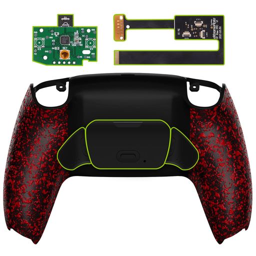 EXTREMERATEテクスチャードレッドプログラム可能ライズリマップキットPS5コントローラBDM-010アップグレードボード&再設計されたバックシェル&バックボタンアタッチメントPS5コントローラー用- EXTREMERATEテクスチャードレッドプログラム可能ライズリマップキットPS5コントローラBDM-010アップグレードボード&再設計されたバックシェル&バックボタンアタッチメントPS5コントローラー用-