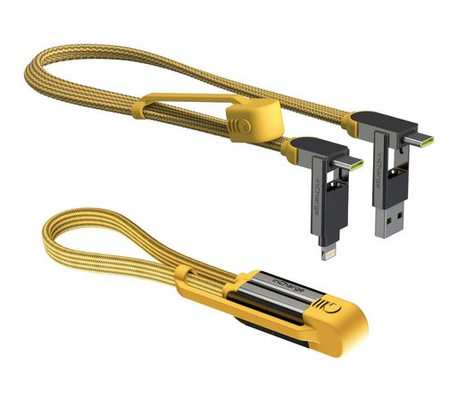 Rolling Square inCharge XL 30cm 充電ケーブル マルチUSBケーブル 6-in-1 100W 超高速充電 スマホ タブレット ノートPC USB-C Lightning MicroUSB データ転送 30cm