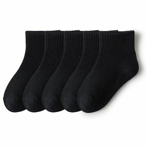 [QjYqjmX]靴下キッズ5足セット男の子女の子短いスクールソックス子供ソックス子供靴下子ども綿無地