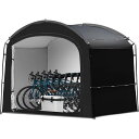 AKMSXサイクルハウス屋外自転車テント3台用〜4台用奥行220CM高さ185CMバイクガレージ屋外物置収納倉庫現場休憩所駐車場ガレージ雨よけ家庭・アウトドア・...