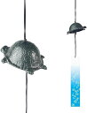 KRITLIFE風鈴金属鉄器ふうりん手作り伝統工芸品日本の夏の風物詩風鈴セットおしゃれウィンドチャイムいい音鐘贈り物プレゼント釣鐘防水短冊つき(墨緑福寿亀)