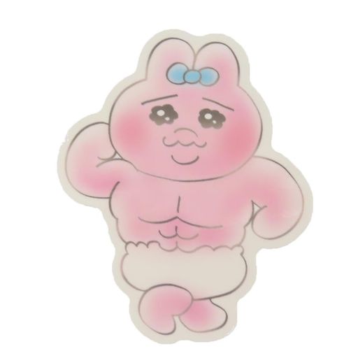 おぱんちゅうさぎ[キャラクターステッカー]ミニデコステッカー/マッチョ