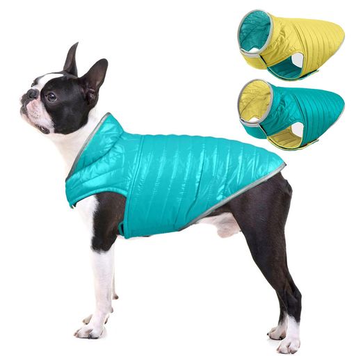 Tinsin犬服ペット防寒着秋冬綿服冬用綿服犬コート小型犬中型犬大型犬向け愛犬猫服ジッパー穴付き袖なし防水防風雪濡れ防止反射軽量マジックテープ着脱簡単暖かい