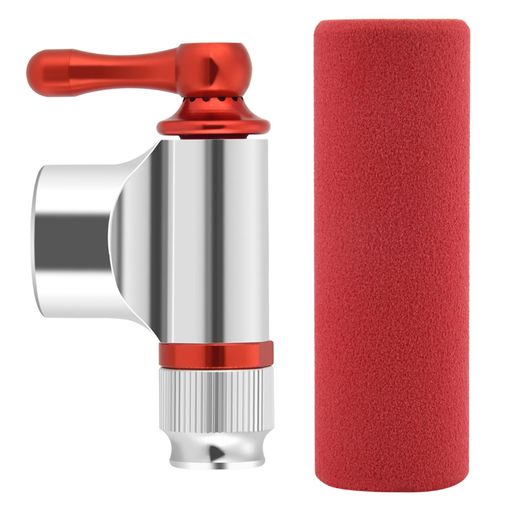 Dovhmoh自転車用タイヤ用CO2インフレーター、迅速で簡単な仏式バルブとシュレーダーバルブ対応の自転車用ポンプ、ロードバイクとマウンテンバイク用