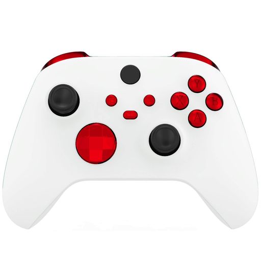 EXTREMERATEXBOXSERIESX/Sに対応用交換ボタン、XBOXSERIESS&Xに対応用LBRBLTRTバンパートリガー十字キーABXYスタートバック同期シェアキー【クロームレッド】
