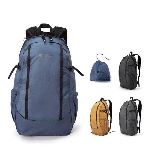 [MOBIGARDEN]折り畳みリュック超軽量169g20Lアウトドアバックパックチェストストラップ付き撥水コンパクト内蔵収納袋登山用キャンプ旅行スポーツ男女兼用ジッパー付きブルー