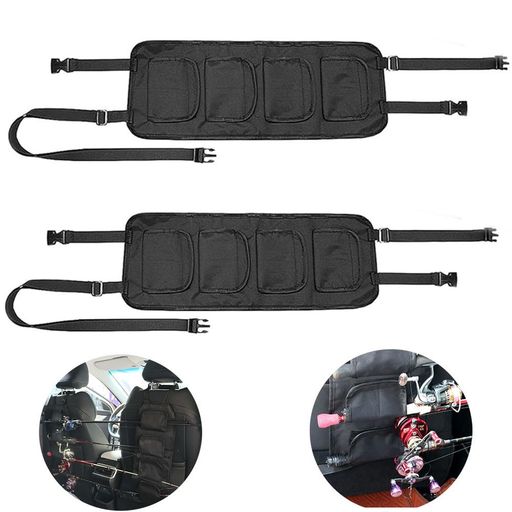 車用シート釣り竿収納ポケッドホルダー車車釣り竿ホルダー釣竿車収納4本のロッドを滑り止め保持できますスペースを節約しほとんどの車両に適合