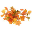 STOBOK1個人工カエデの葉紅葉ハロウィン飾り人工造花紅葉秋の壁と花ハロウィーン感謝祭の装飾シミュレートされたメープル籐シミュレーションホームガーデンレストラン(ハロウィンダブ…
