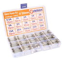KILIGEN168個6*30MMガラス管ヒューズ(0.5A/1A/2A/3A/4A/5A/6A/7A/8A/10A/15A/20A/25A/30Aのヒューズを...