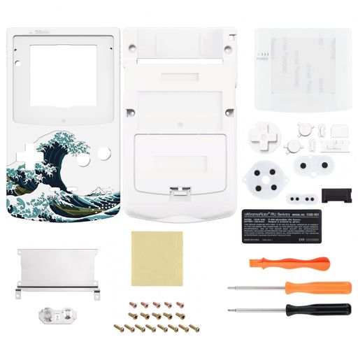 GameboyColorに対応用IPSアップグレード済みeXtremeRate交換用シェルフルハウジングカバーボタン付き、GBCOSDIPS&RegularIPS&Standard GameboyColorに対応用IPSアップグレード済みeXtremeRate交換用シェルフルハウジングカバーボタン付き、GBCOSDIPS&RegularIPS&Standard