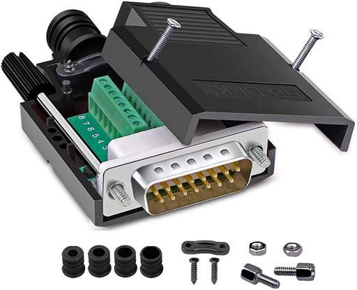 ANMBESTDB15無はんだオスRS232D-SUBシリアルアダプター、16mm薄型15ピンポートターミナルはんだ付けさ..