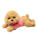 ぬいぐるみ動物アニマルテディドッグトイ抱き枕ひざわんこシミュレーション犬可愛いリアル柔らかい添い寝枕気持ちいい抱き枕ふわふわライトブラウン/ピンクの服置物店飾り...